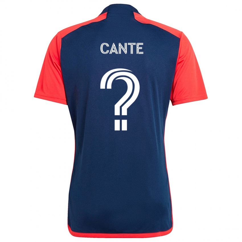 Gyermek Jonathan Cante #0 Kék Piros Hazai Jersey 2024/25 Mez Póló Ing