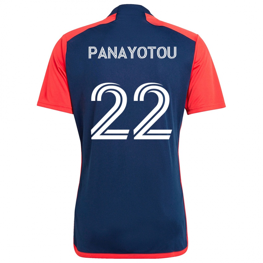 Gyermek Jack Panayotou #22 Kék Piros Hazai Jersey 2024/25 Mez Póló Ing