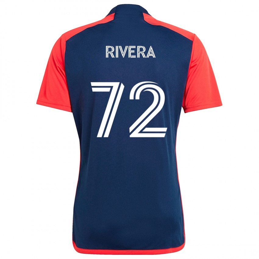 Gyermek Damián Rivera #72 Kék Piros Hazai Jersey 2024/25 Mez Póló Ing