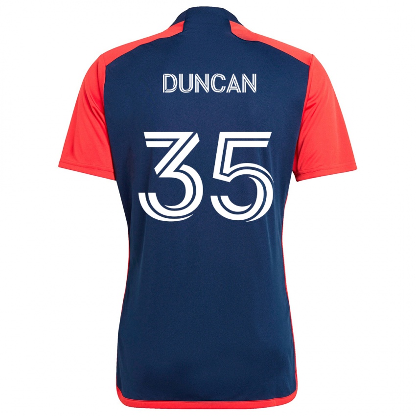 Gyermek Nakye Greenidge-Duncan #35 Kék Piros Hazai Jersey 2024/25 Mez Póló Ing