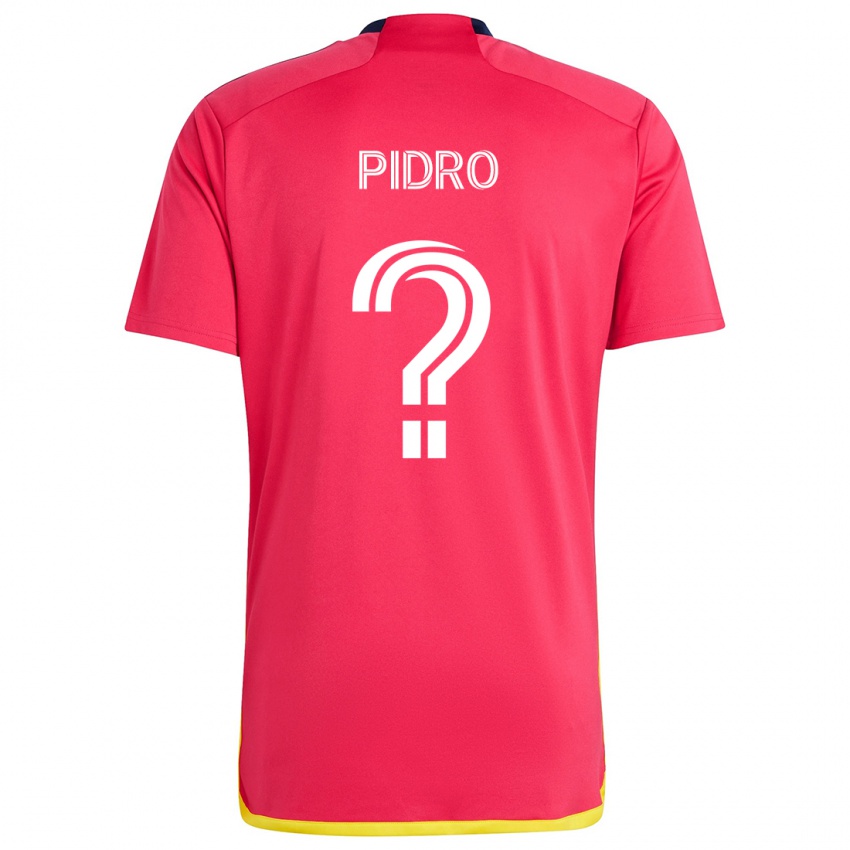 Gyermek Selmir Pidro #0 Piros Kék Hazai Jersey 2024/25 Mez Póló Ing