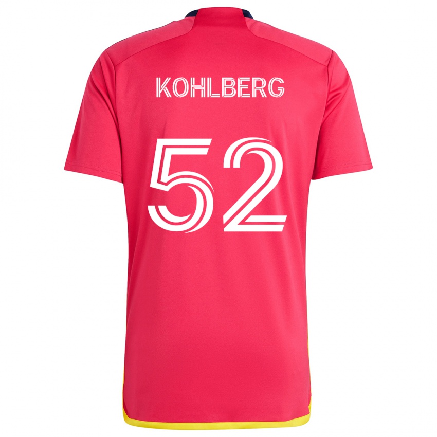 Gyermek Andrew Kohlberg #52 Piros Kék Hazai Jersey 2024/25 Mez Póló Ing