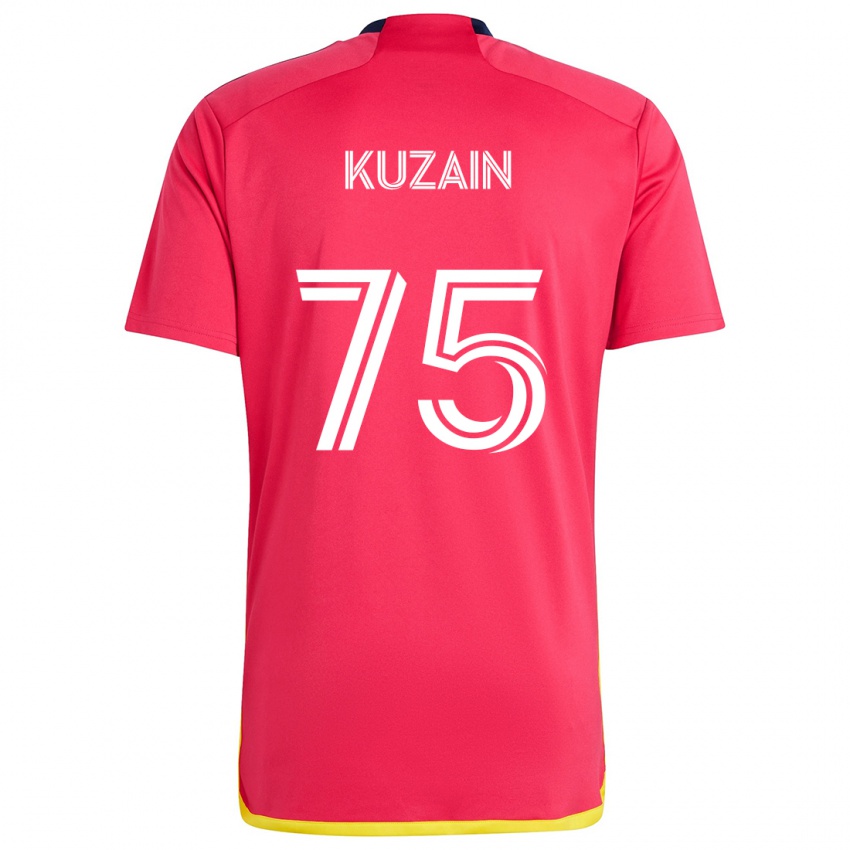 Gyermek Wan Kuzain #75 Piros Kék Hazai Jersey 2024/25 Mez Póló Ing