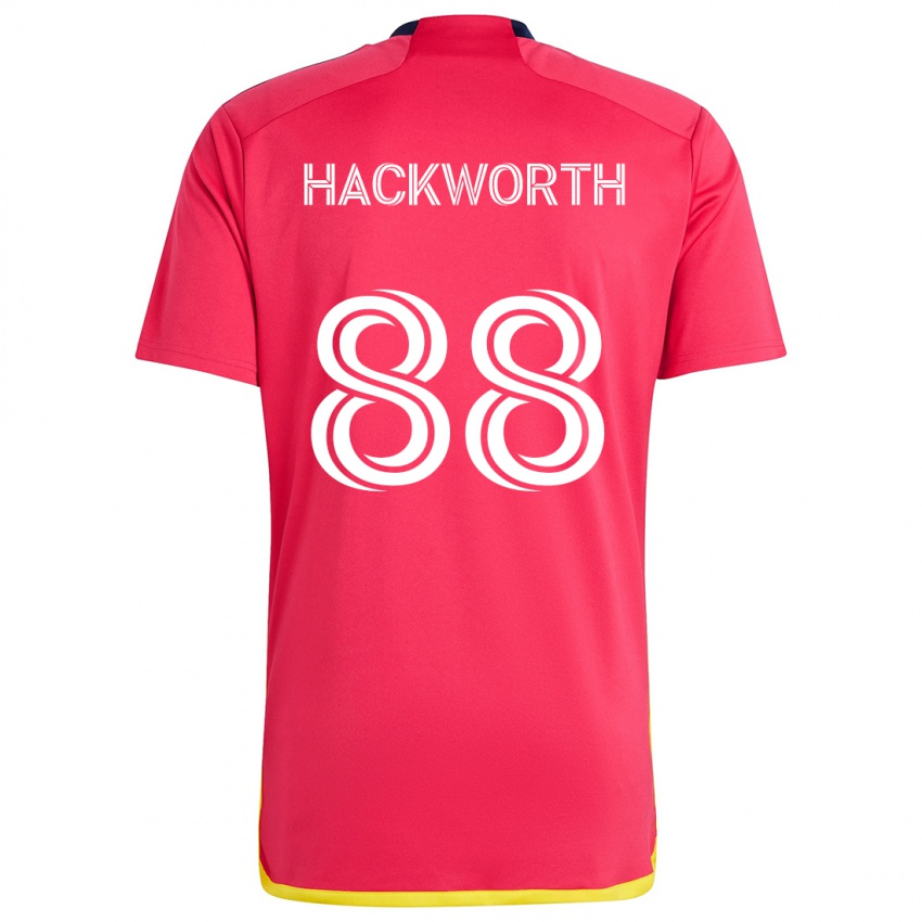 Gyermek Larsen Hackworth #88 Piros Kék Hazai Jersey 2024/25 Mez Póló Ing