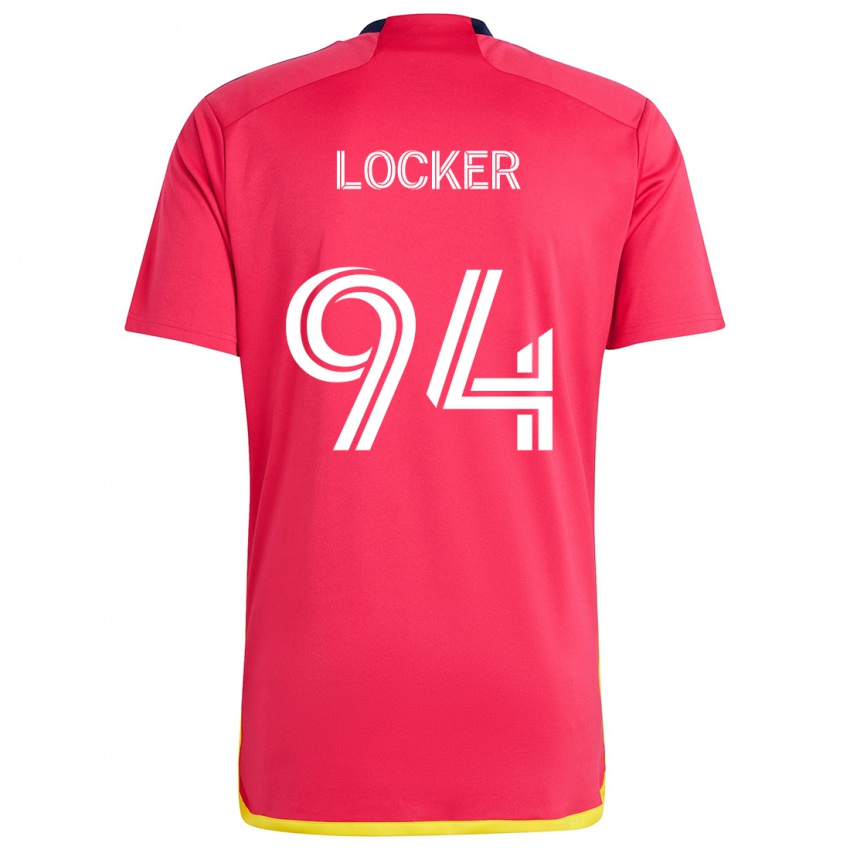 Gyermek Carson Locker #94 Piros Kék Hazai Jersey 2024/25 Mez Póló Ing