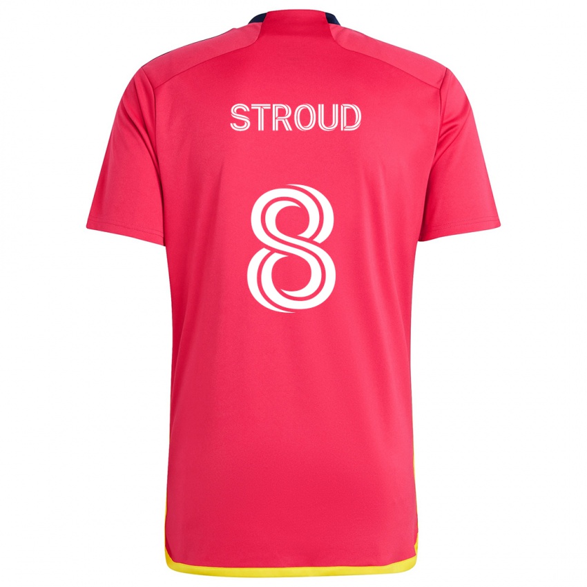 Gyermek Jared Stroud #8 Piros Kék Hazai Jersey 2024/25 Mez Póló Ing