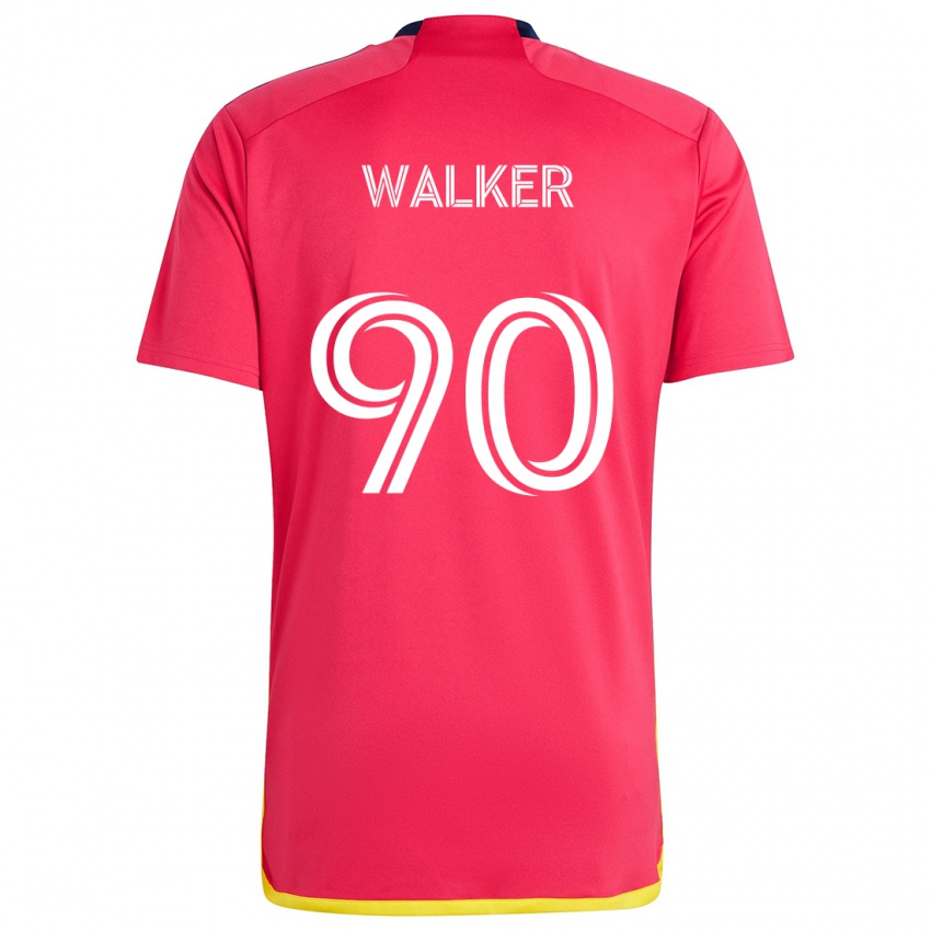 Gyermek Eric Walker #90 Piros Kék Hazai Jersey 2024/25 Mez Póló Ing