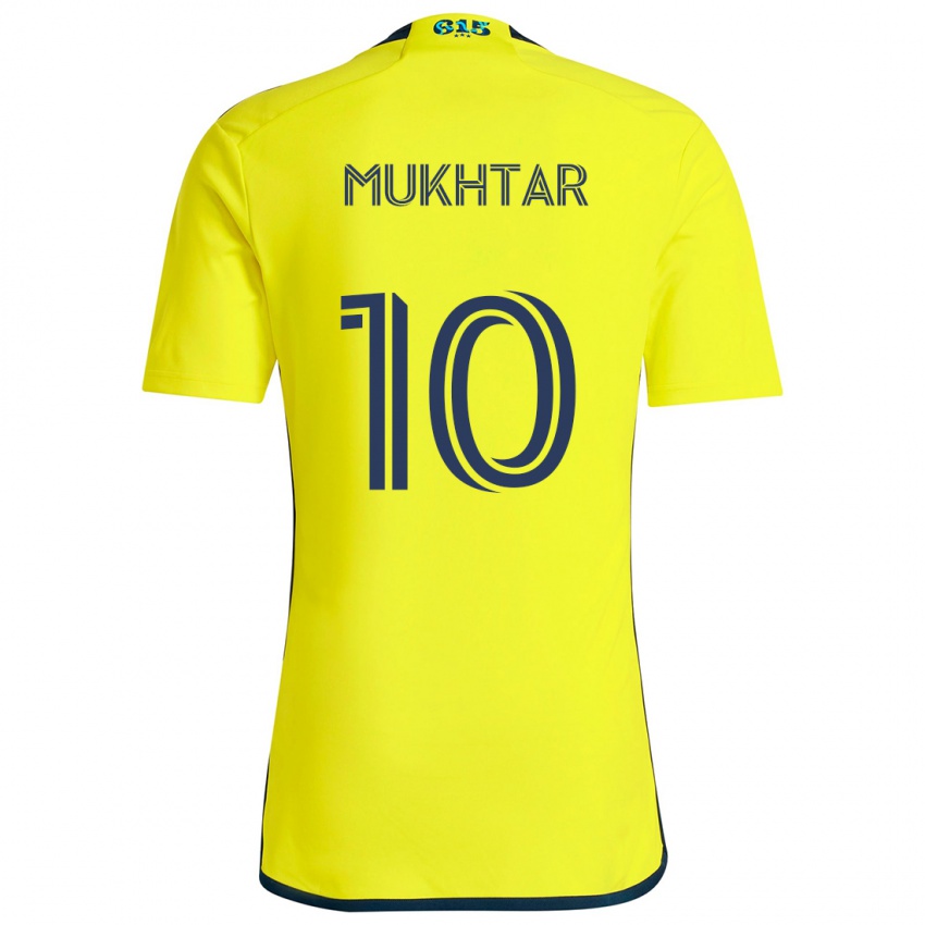 Gyermek Hany Mukhtar #10 Sárga Kék Hazai Jersey 2024/25 Mez Póló Ing