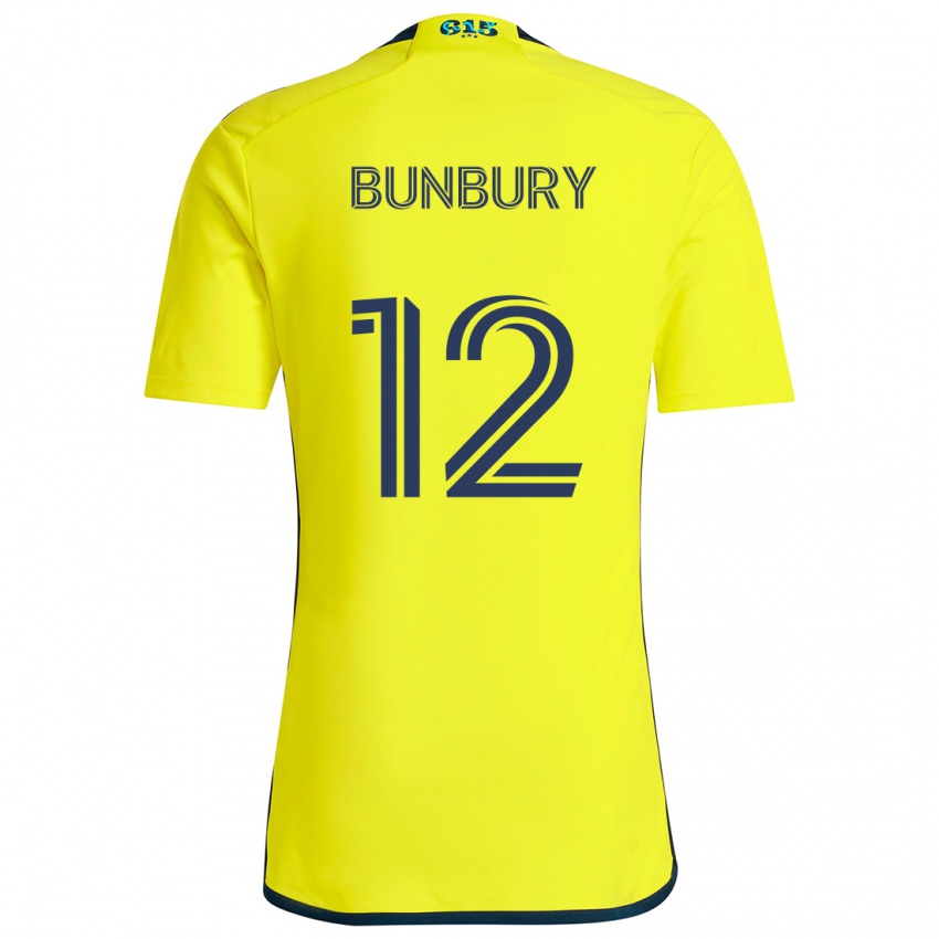 Gyermek Teal Bunbury #12 Sárga Kék Hazai Jersey 2024/25 Mez Póló Ing