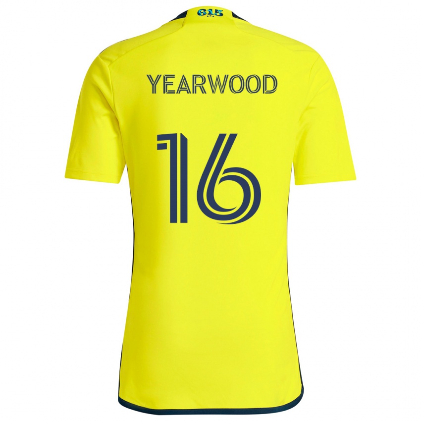 Gyermek Dru Yearwood #16 Sárga Kék Hazai Jersey 2024/25 Mez Póló Ing