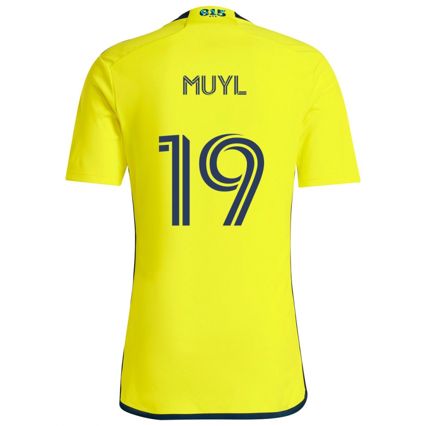 Gyermek Alex Muyl #19 Sárga Kék Hazai Jersey 2024/25 Mez Póló Ing