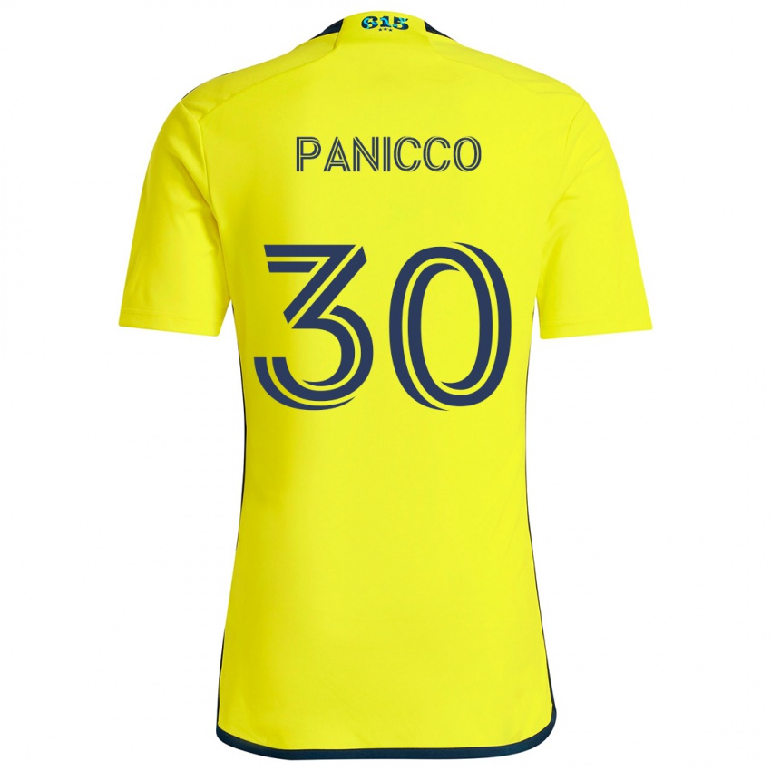 Gyermek Elliot Panicco #30 Sárga Kék Hazai Jersey 2024/25 Mez Póló Ing