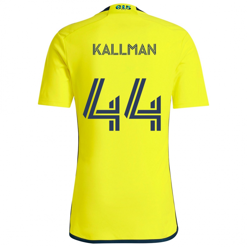 Gyermek Brent Kallman #44 Sárga Kék Hazai Jersey 2024/25 Mez Póló Ing