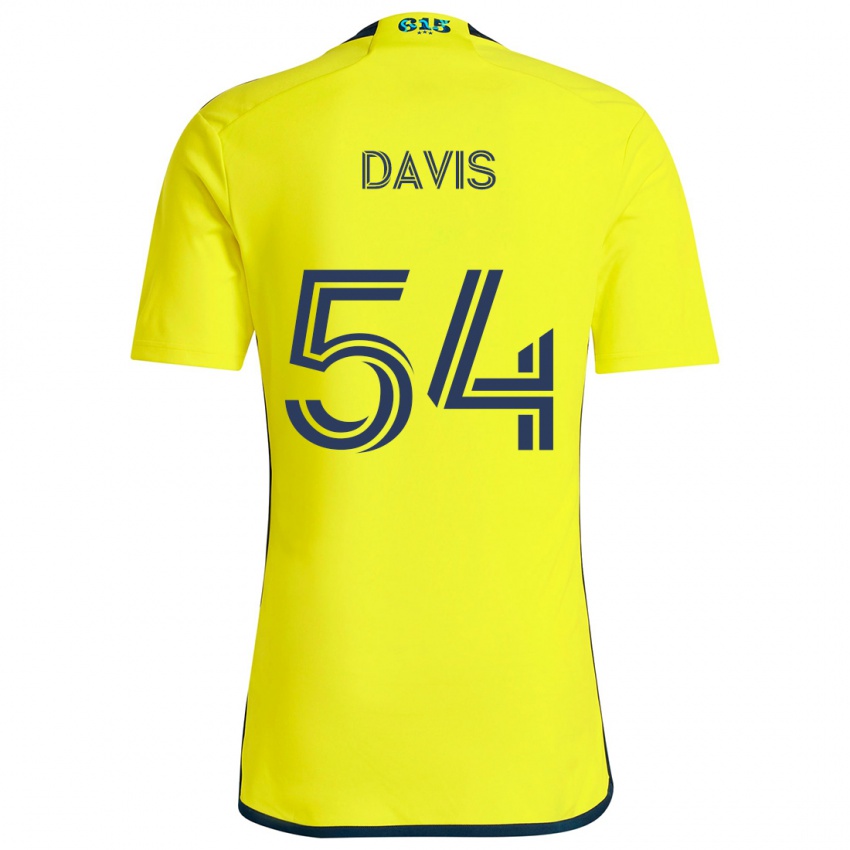 Gyermek Sean Davis #54 Sárga Kék Hazai Jersey 2024/25 Mez Póló Ing