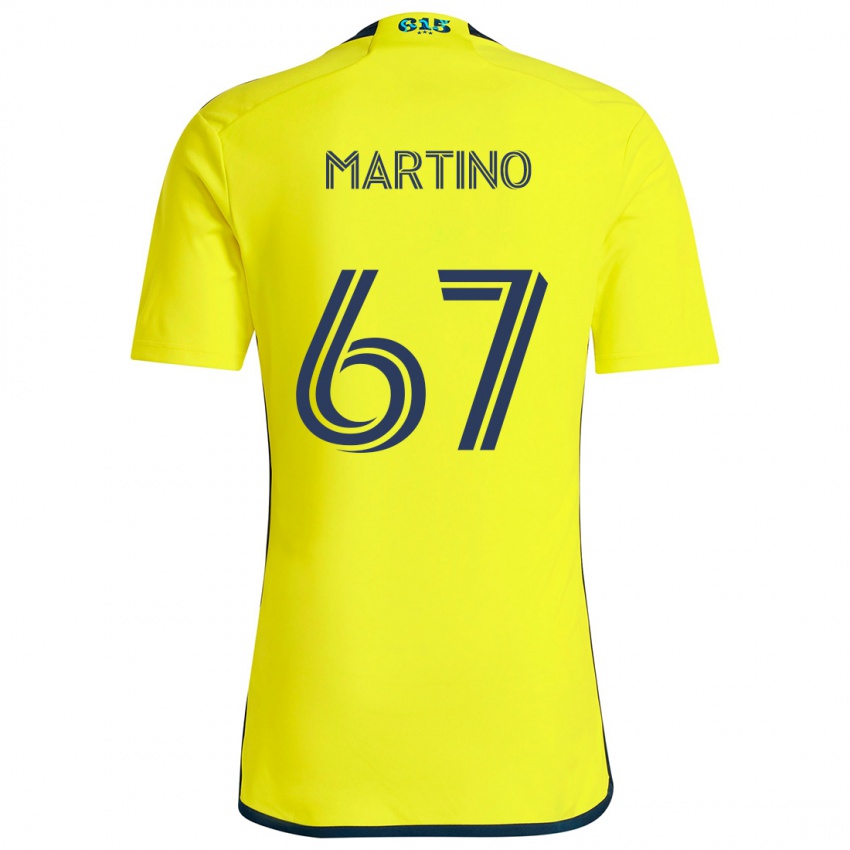 Gyermek Ben Martino #67 Sárga Kék Hazai Jersey 2024/25 Mez Póló Ing