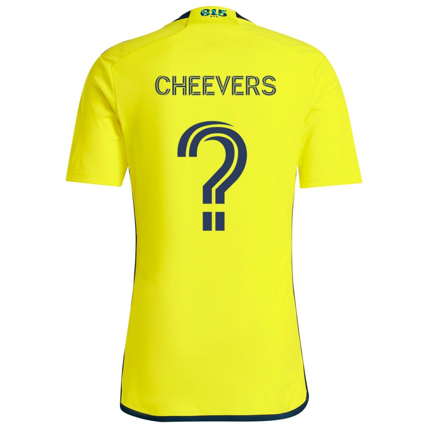 Gyermek Scott Cheevers #0 Sárga Kék Hazai Jersey 2024/25 Mez Póló Ing