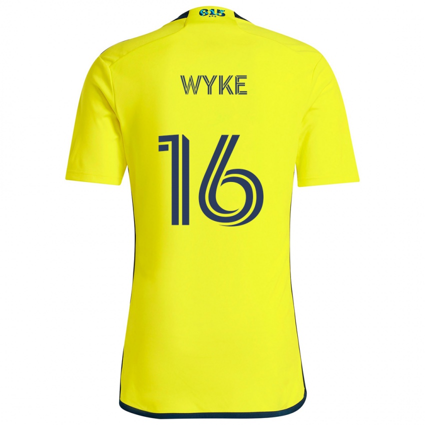 Gyermek Laurence Wyke #16 Sárga Kék Hazai Jersey 2024/25 Mez Póló Ing