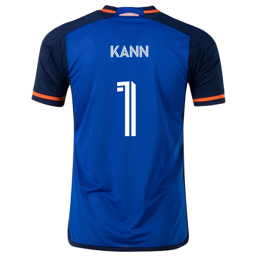 Gyermek Alec Kann #1 Kék Fehér Hazai Jersey 2024/25 Mez Póló Ing