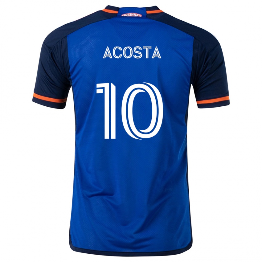 Gyermek Luciano Acosta #10 Kék Fehér Hazai Jersey 2024/25 Mez Póló Ing