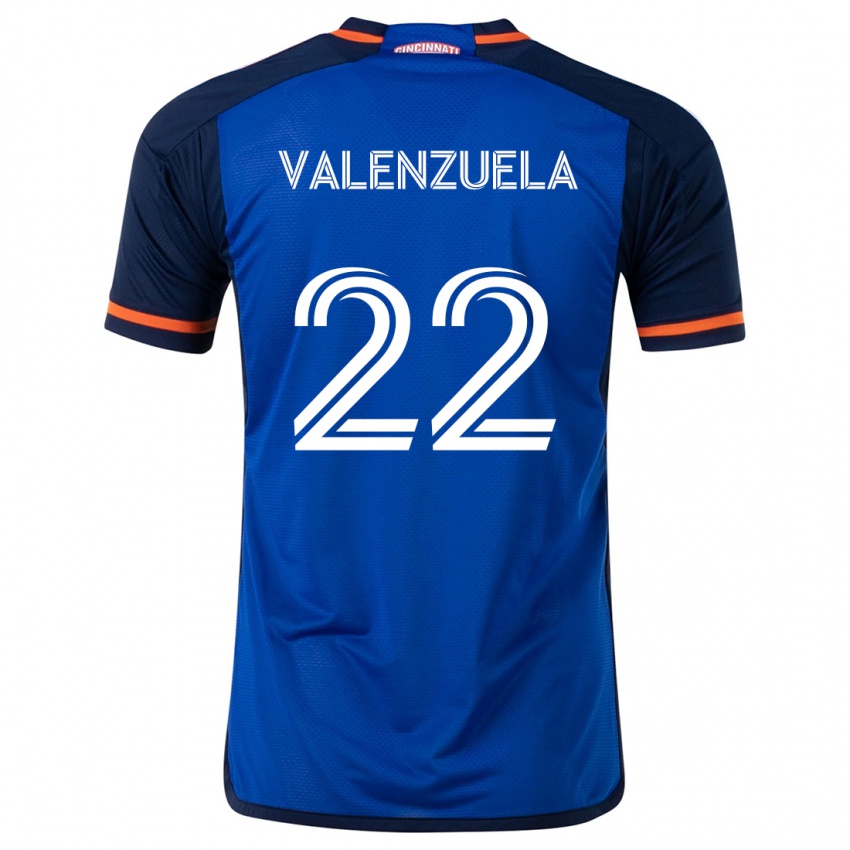 Gyermek Gerardo Valenzuela #22 Kék Fehér Hazai Jersey 2024/25 Mez Póló Ing