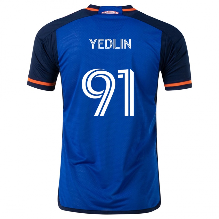 Gyermek Deandre Yedlin #91 Kék Fehér Hazai Jersey 2024/25 Mez Póló Ing