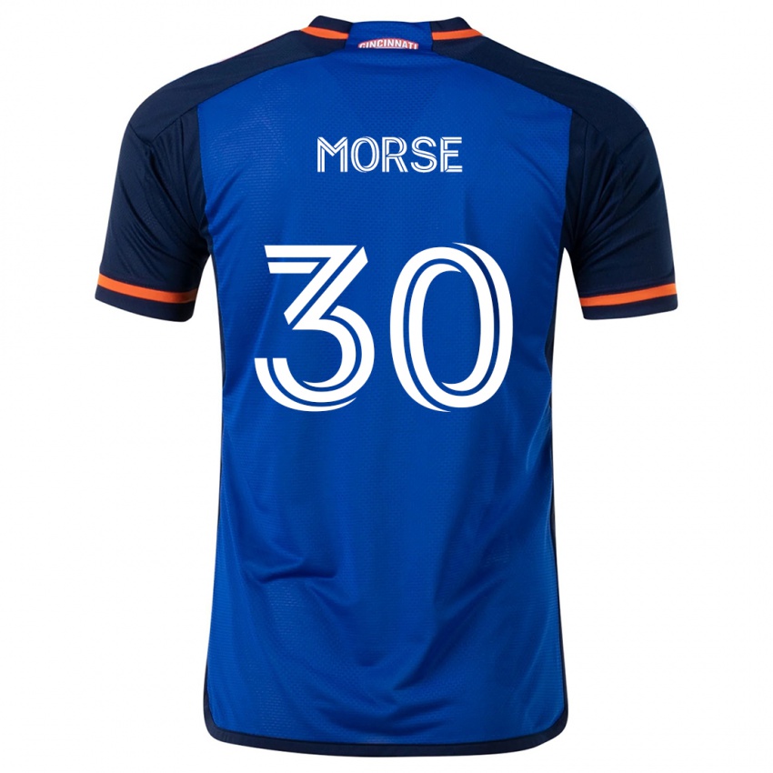 Gyermek Hunter Morse #30 Kék Fehér Hazai Jersey 2024/25 Mez Póló Ing