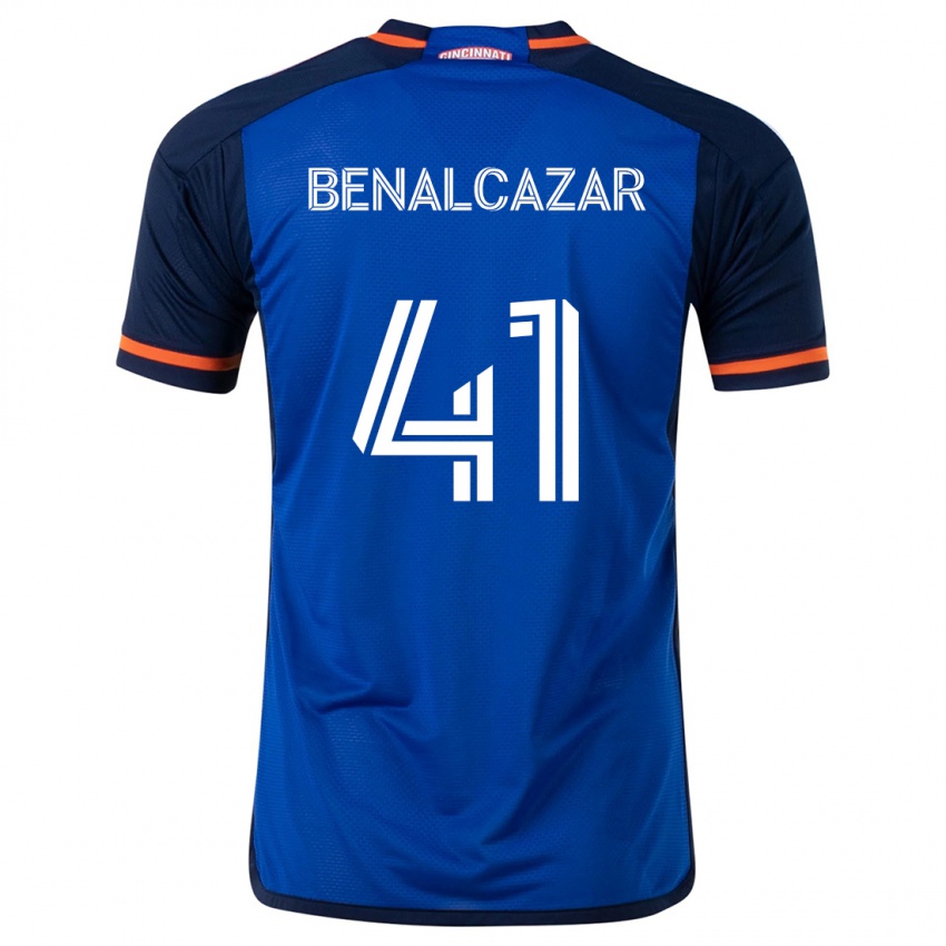 Gyermek Nico Benalcázar #41 Kék Fehér Hazai Jersey 2024/25 Mez Póló Ing