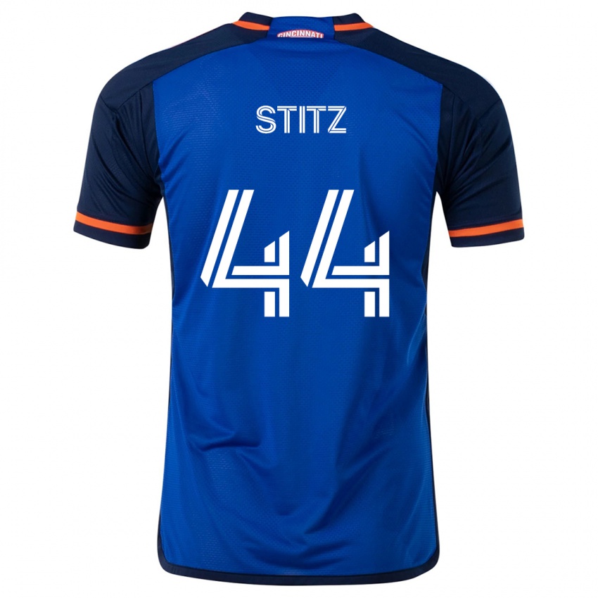 Gyermek Ben Stitz #44 Kék Fehér Hazai Jersey 2024/25 Mez Póló Ing