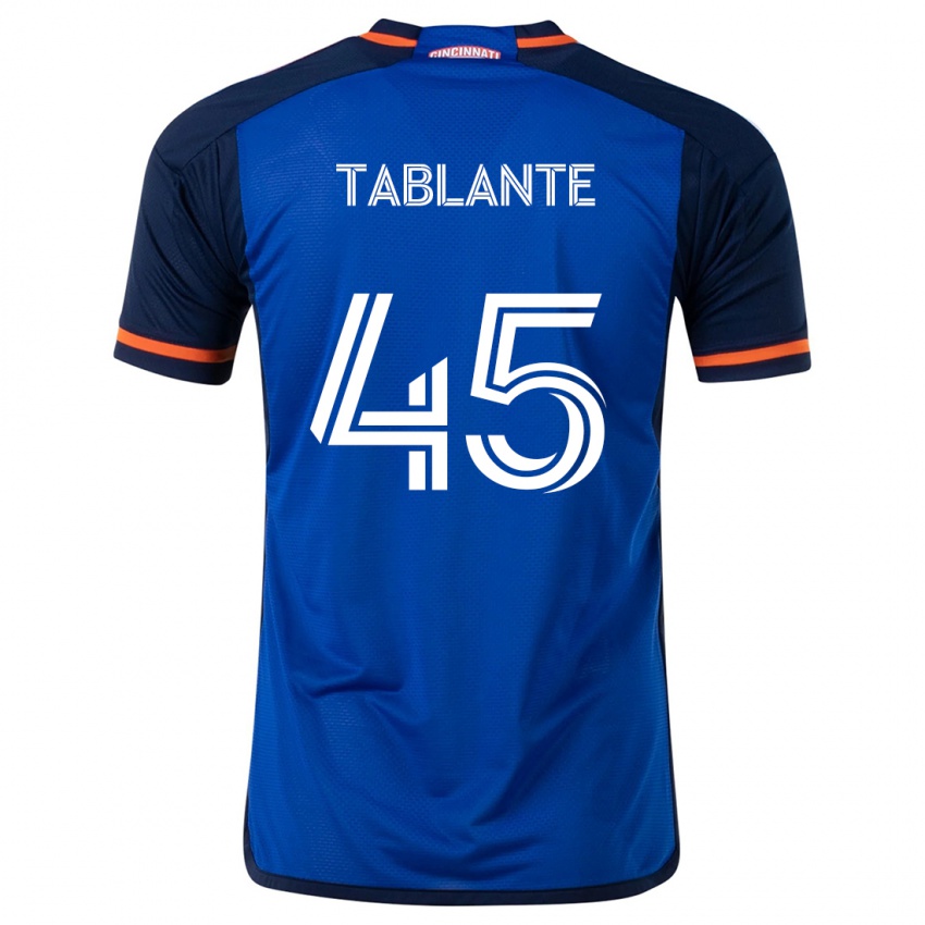 Gyermek Moises Tablante #45 Kék Fehér Hazai Jersey 2024/25 Mez Póló Ing