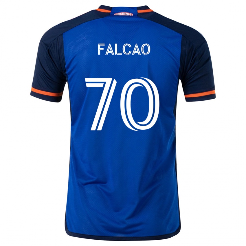 Gyermek Kiano Falcao #70 Kék Fehér Hazai Jersey 2024/25 Mez Póló Ing