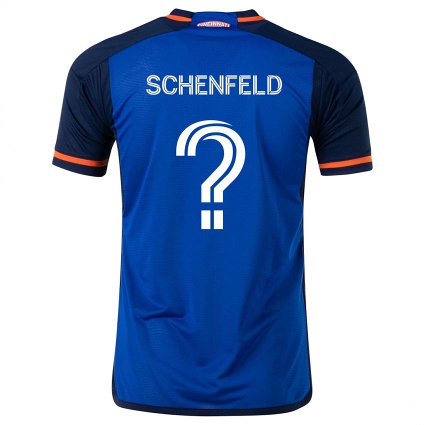 Gyermek Matthew Schenfeld #0 Kék Fehér Hazai Jersey 2024/25 Mez Póló Ing