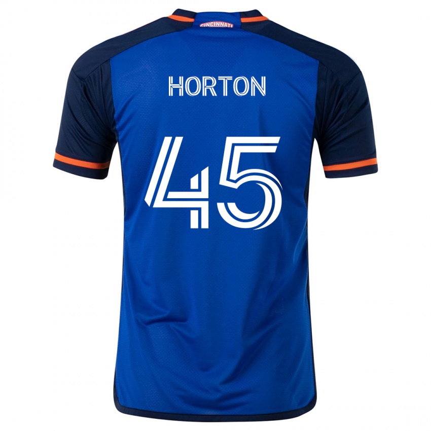 Gyermek Philip Horton #45 Kék Fehér Hazai Jersey 2024/25 Mez Póló Ing