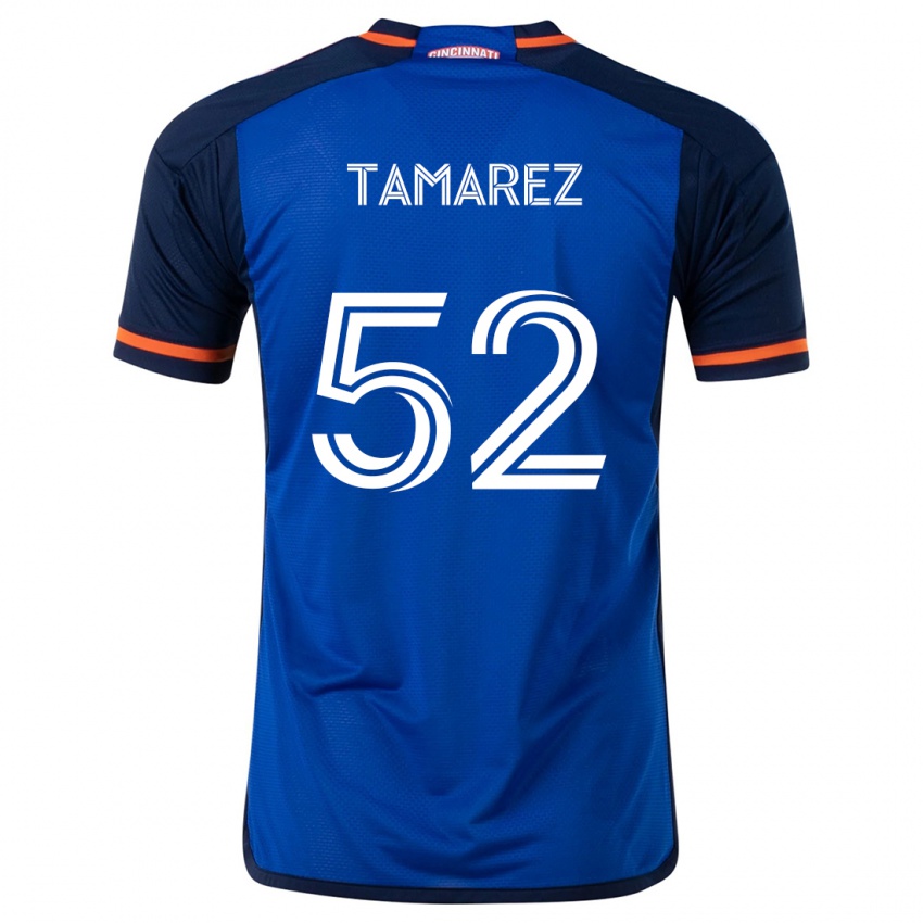 Gyermek Lucas Tamarez #52 Kék Fehér Hazai Jersey 2024/25 Mez Póló Ing