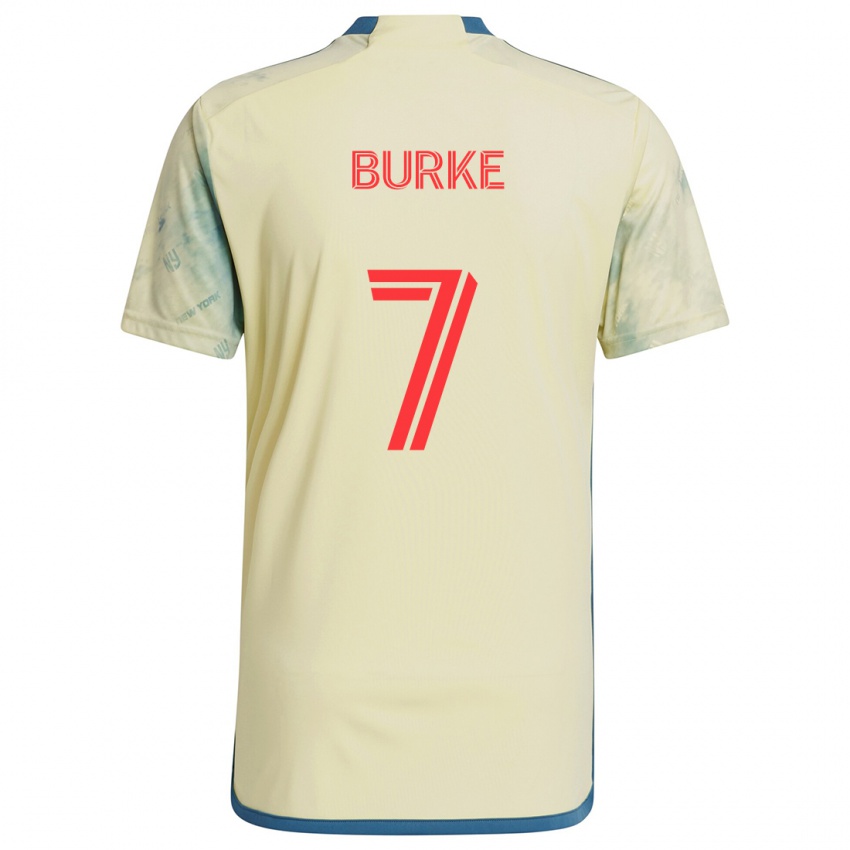 Gyermek Cory Burke #7 Sárga Piros Kék Hazai Jersey 2024/25 Mez Póló Ing