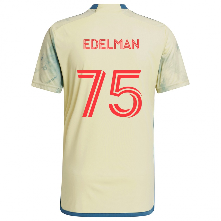 Gyermek Daniel Edelman #75 Sárga Piros Kék Hazai Jersey 2024/25 Mez Póló Ing