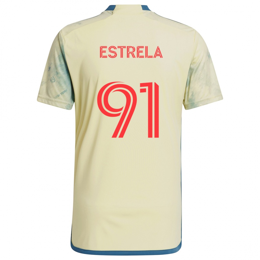 Gyermek Bento Estrela #91 Sárga Piros Kék Hazai Jersey 2024/25 Mez Póló Ing