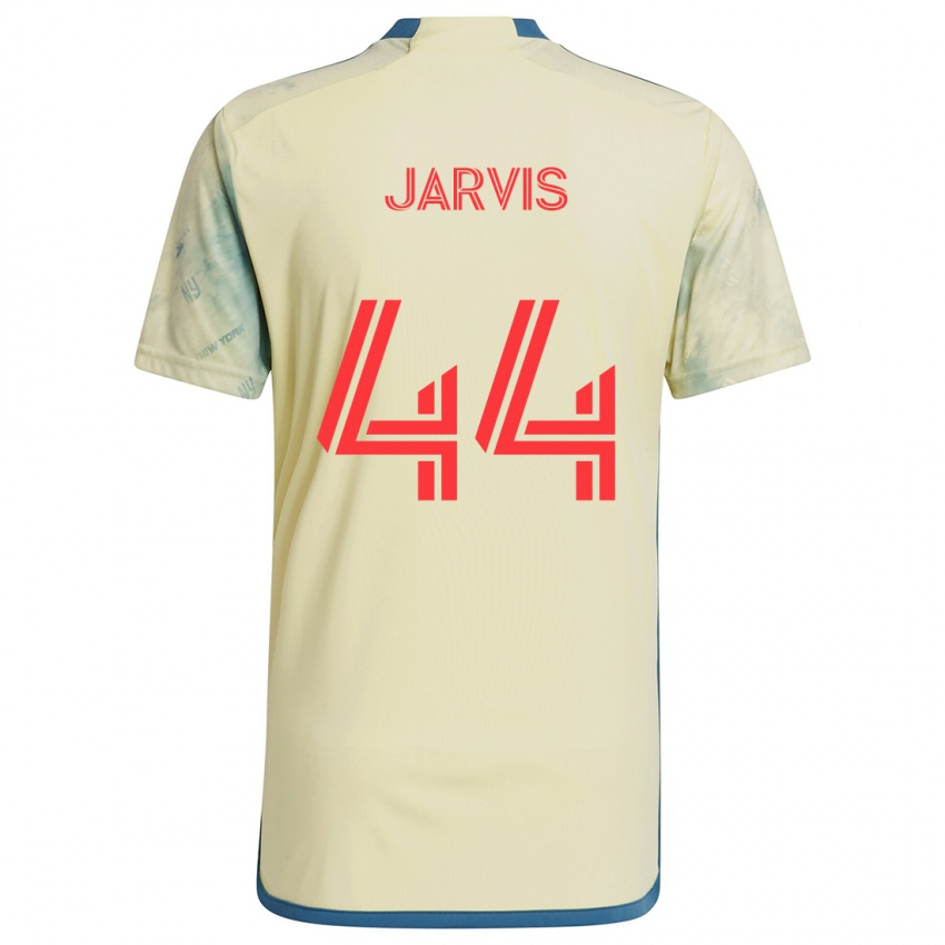 Gyermek Aiden Jarvis #44 Sárga Piros Kék Hazai Jersey 2024/25 Mez Póló Ing