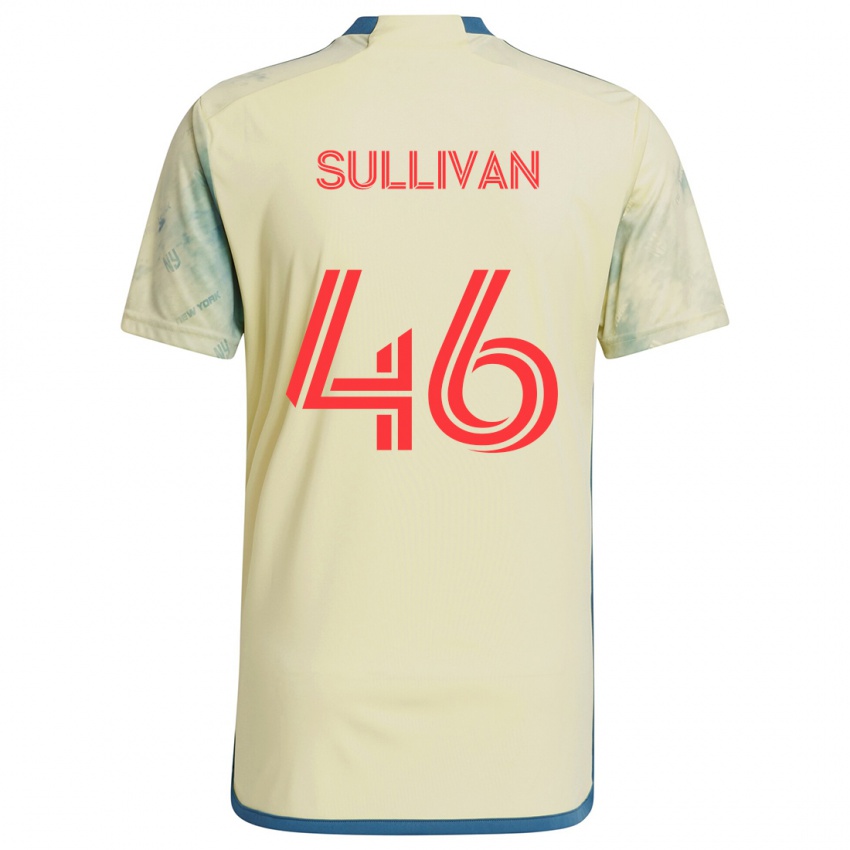 Gyermek Dylan Sullivan #46 Sárga Piros Kék Hazai Jersey 2024/25 Mez Póló Ing