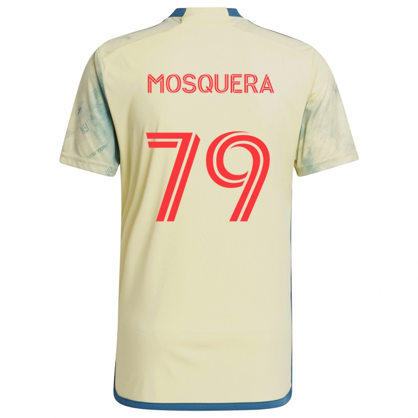 Gyermek Rafael Mosquera #79 Sárga Piros Kék Hazai Jersey 2024/25 Mez Póló Ing