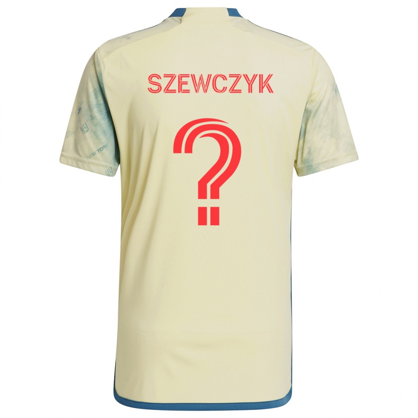 Gyermek Tobias Szewczyk #0 Sárga Piros Kék Hazai Jersey 2024/25 Mez Póló Ing