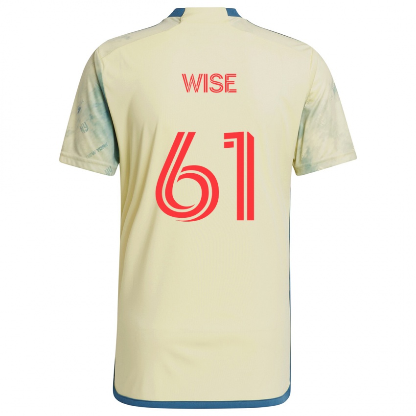 Gyermek Henry Wise #61 Sárga Piros Kék Hazai Jersey 2024/25 Mez Póló Ing