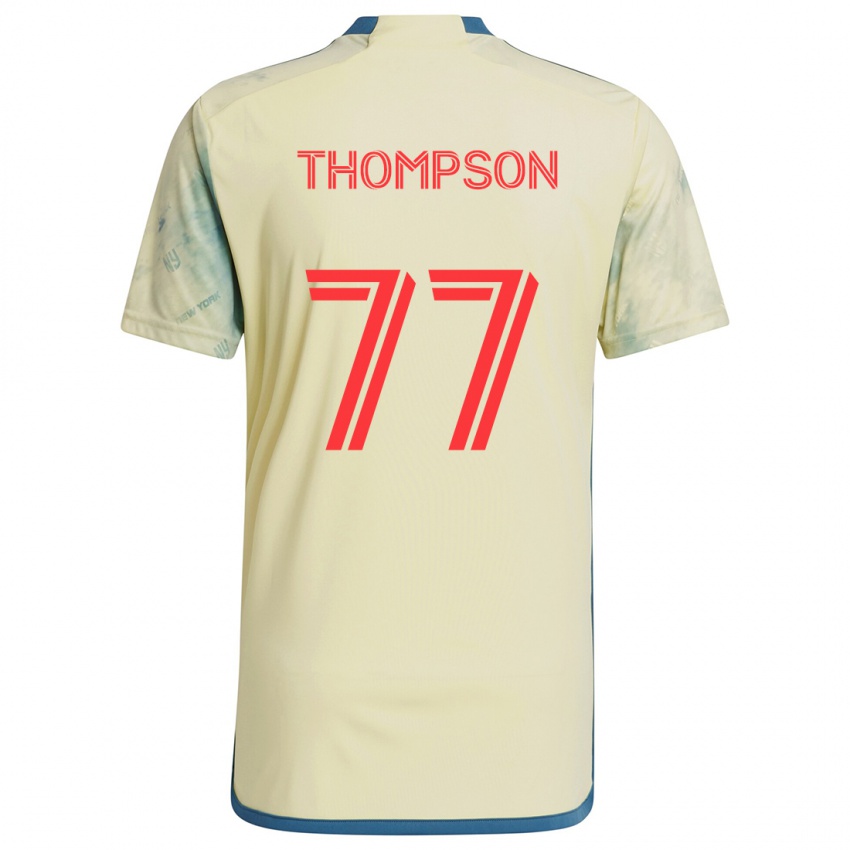 Gyermek Amos Shapiro-Thompson #77 Sárga Piros Kék Hazai Jersey 2024/25 Mez Póló Ing