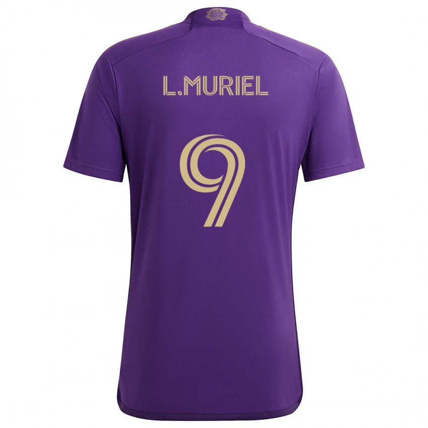 Gyermek Luis Muriel #9 Lila Sárga Hazai Jersey 2024/25 Mez Póló Ing