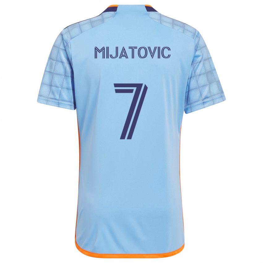 Gyermek Jovan Mijatovic #7 Kék Narancs Hazai Jersey 2024/25 Mez Póló Ing