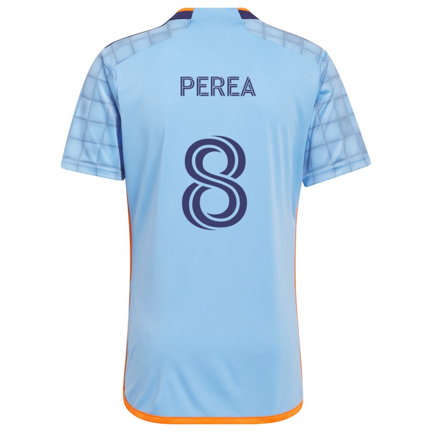 Gyermek Andrés Perea #8 Kék Narancs Hazai Jersey 2024/25 Mez Póló Ing