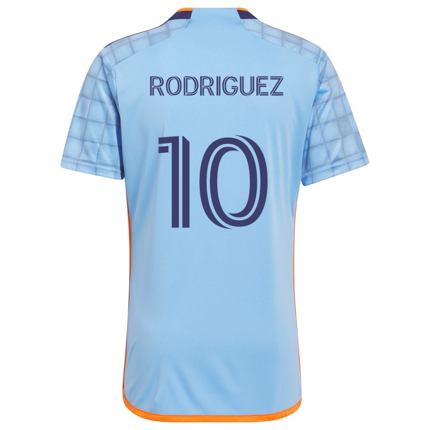 Gyermek Santiago Rodríguez #10 Kék Narancs Hazai Jersey 2024/25 Mez Póló Ing