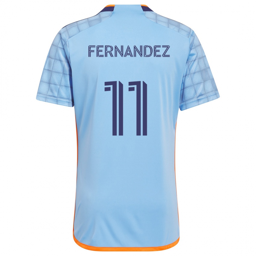 Gyermek Julián Fernández #11 Kék Narancs Hazai Jersey 2024/25 Mez Póló Ing