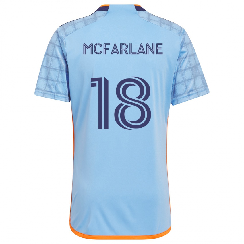 Gyermek Christian Mcfarlane #18 Kék Narancs Hazai Jersey 2024/25 Mez Póló Ing