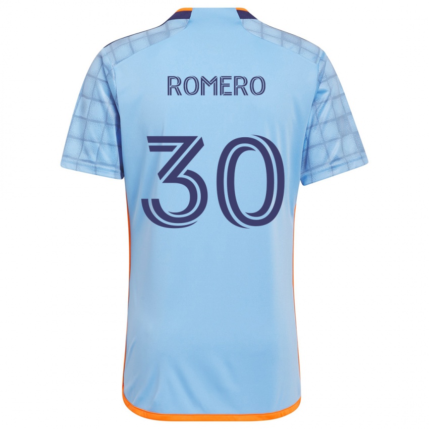 Gyermek Tomás Romero #30 Kék Narancs Hazai Jersey 2024/25 Mez Póló Ing