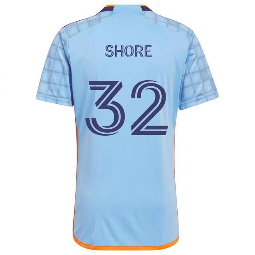 Gyermek Jonathan Shore #32 Kék Narancs Hazai Jersey 2024/25 Mez Póló Ing